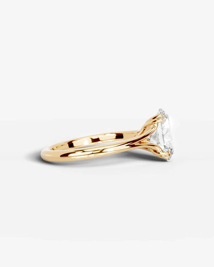 Oval Cut Lab Diamond Engagement Ring with classic eight prong| D VS1