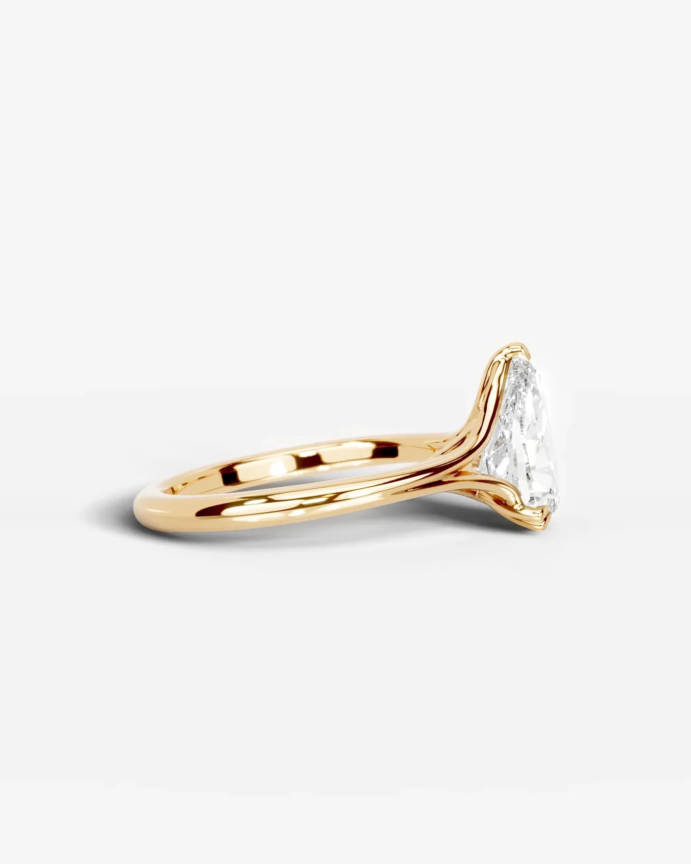 Pear Cut Lab Diamond Engagement Ring with classic eight prong| D VS1
