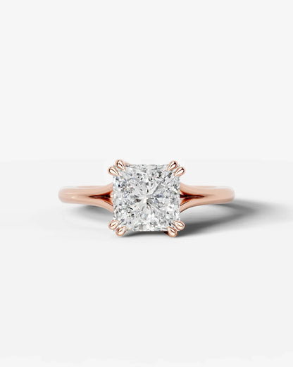 Princess Cut Lab Diamond Engagement Ring with classic eight prong| D VS1