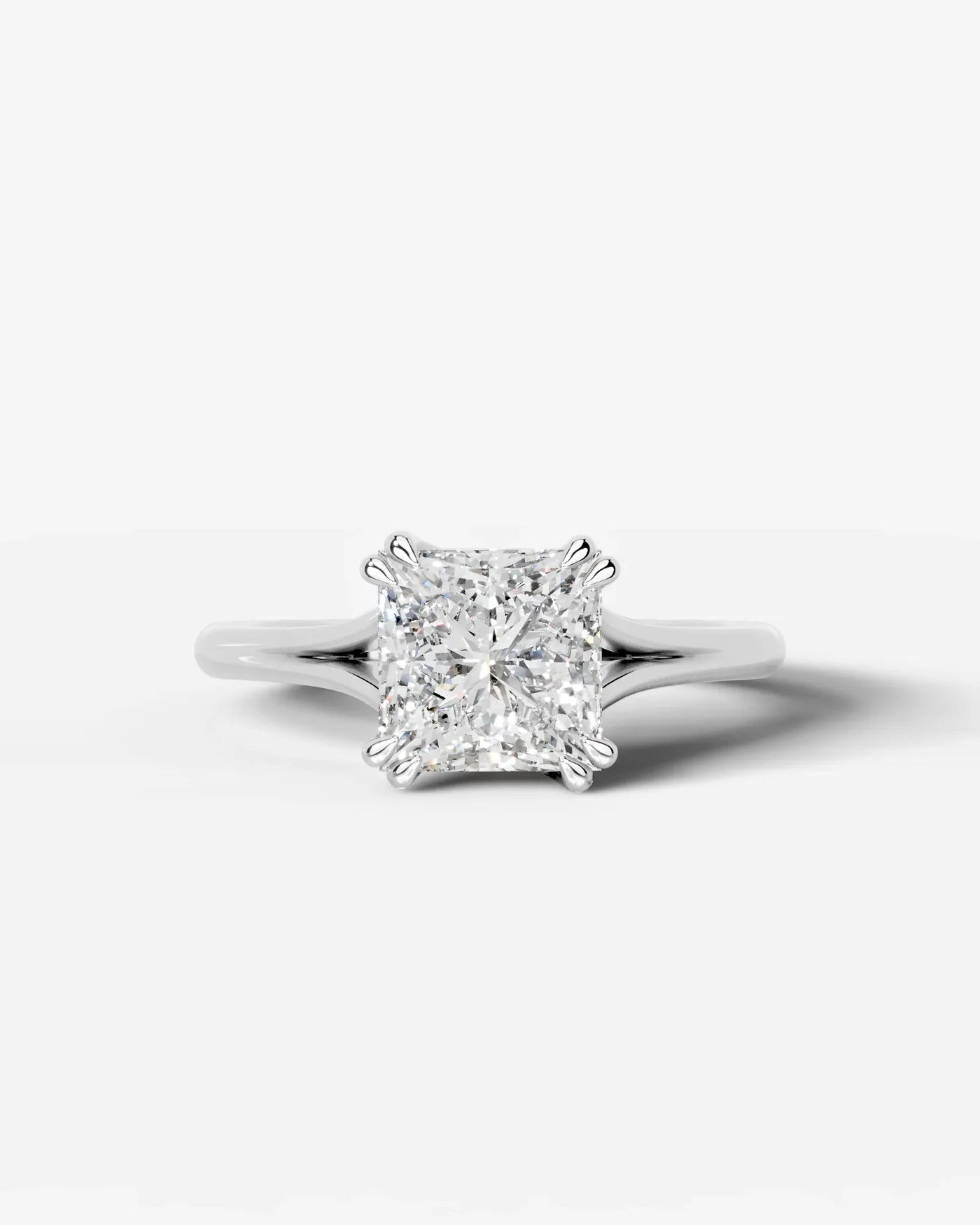 Princess Cut Lab Diamond Engagement Ring with classic eight prong| D VS1