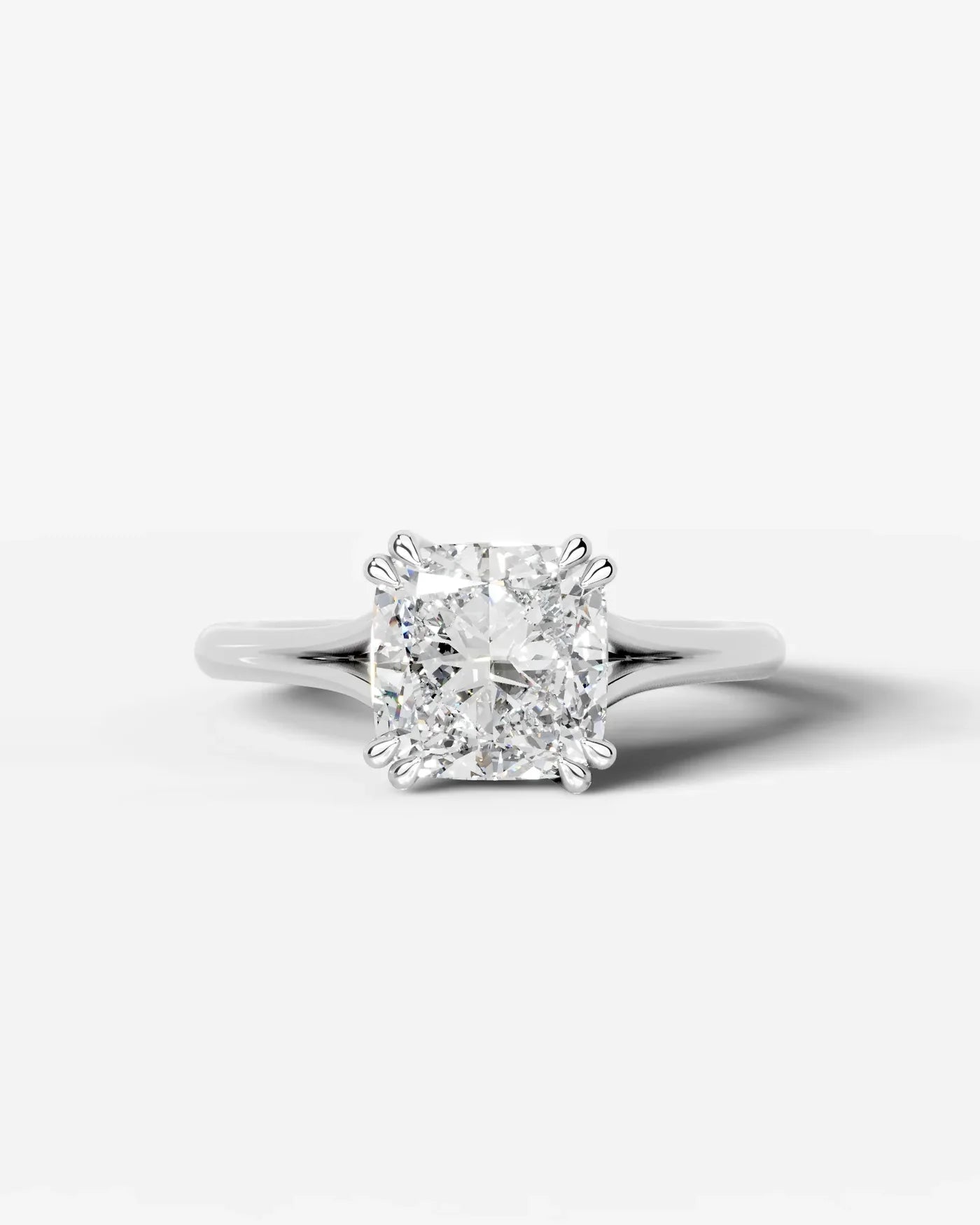 Cushion Cut Lab Diamond Engagement Ring with classic eight prong| D VS1