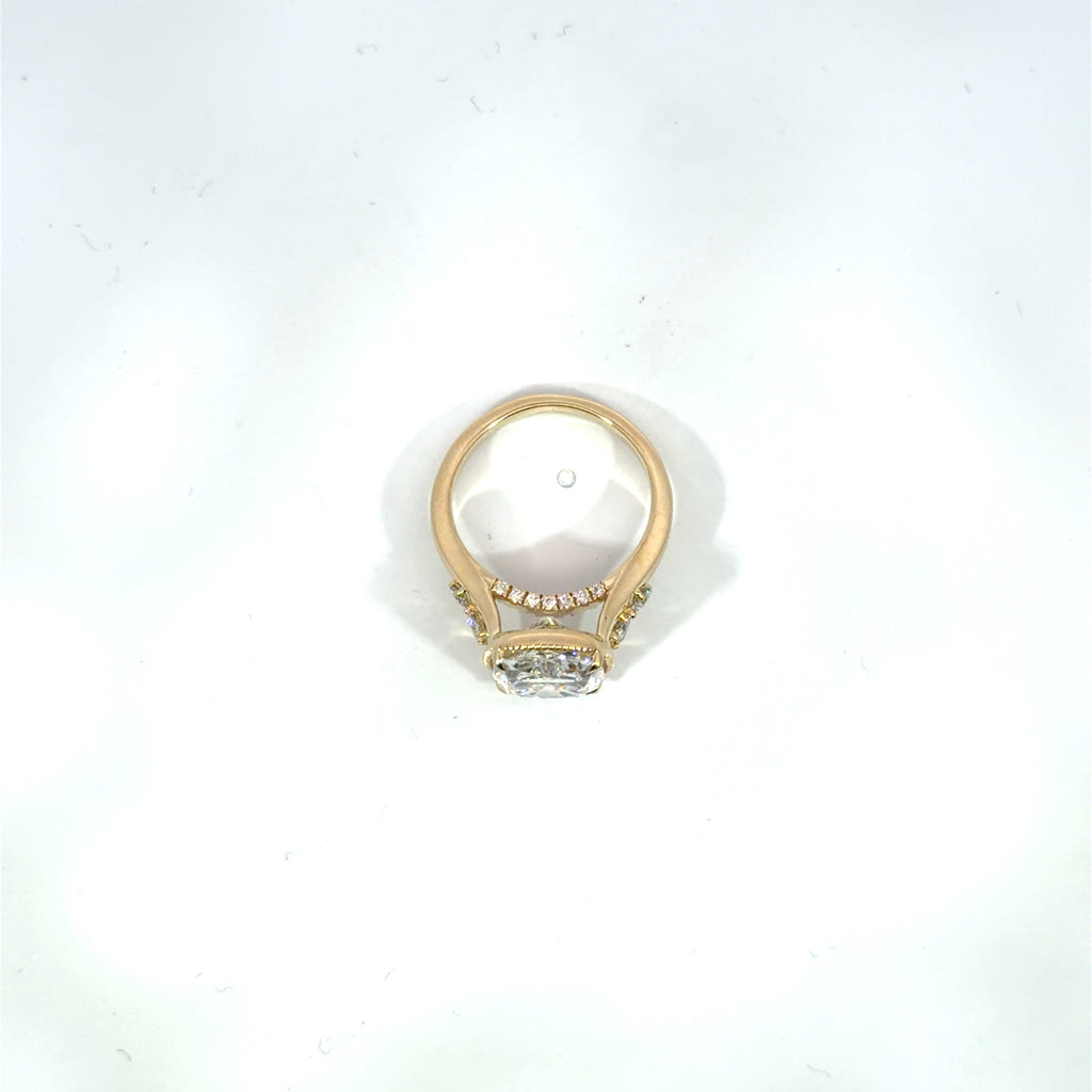 Taylor inspired Cushion Ring
