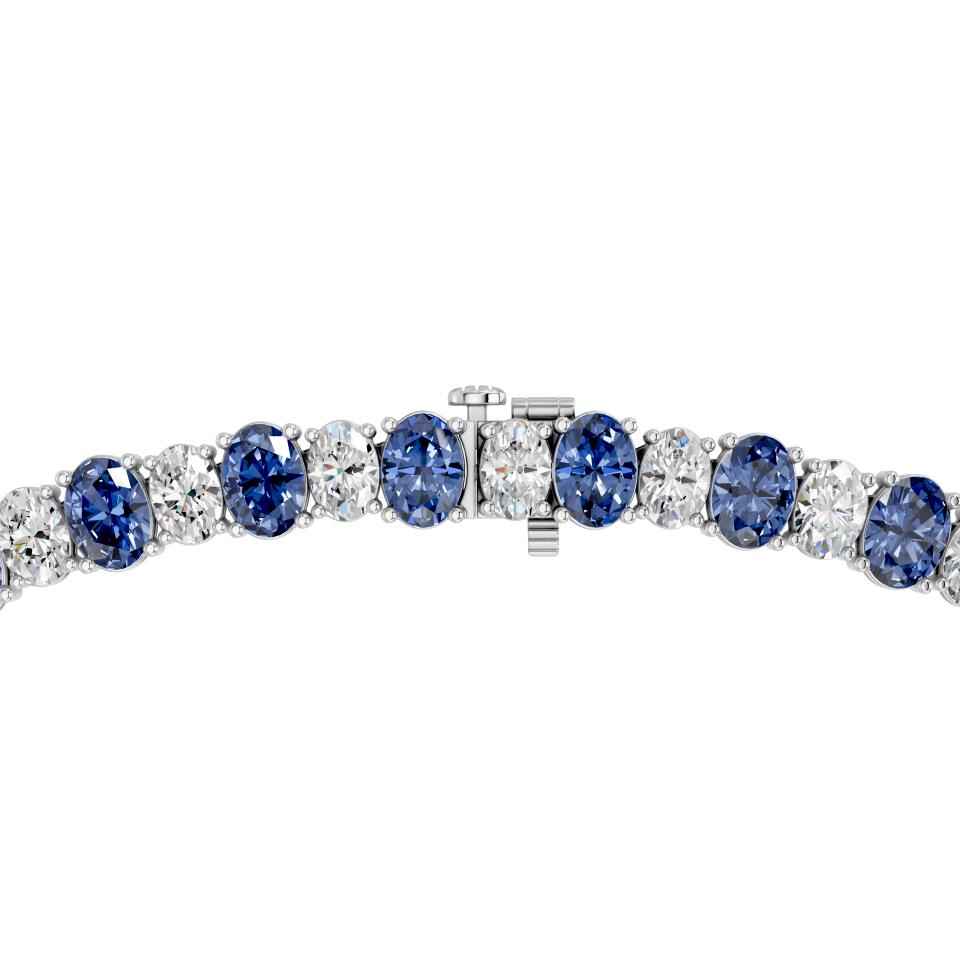 OVAL BLUE SAPPHIRE NECKLACE