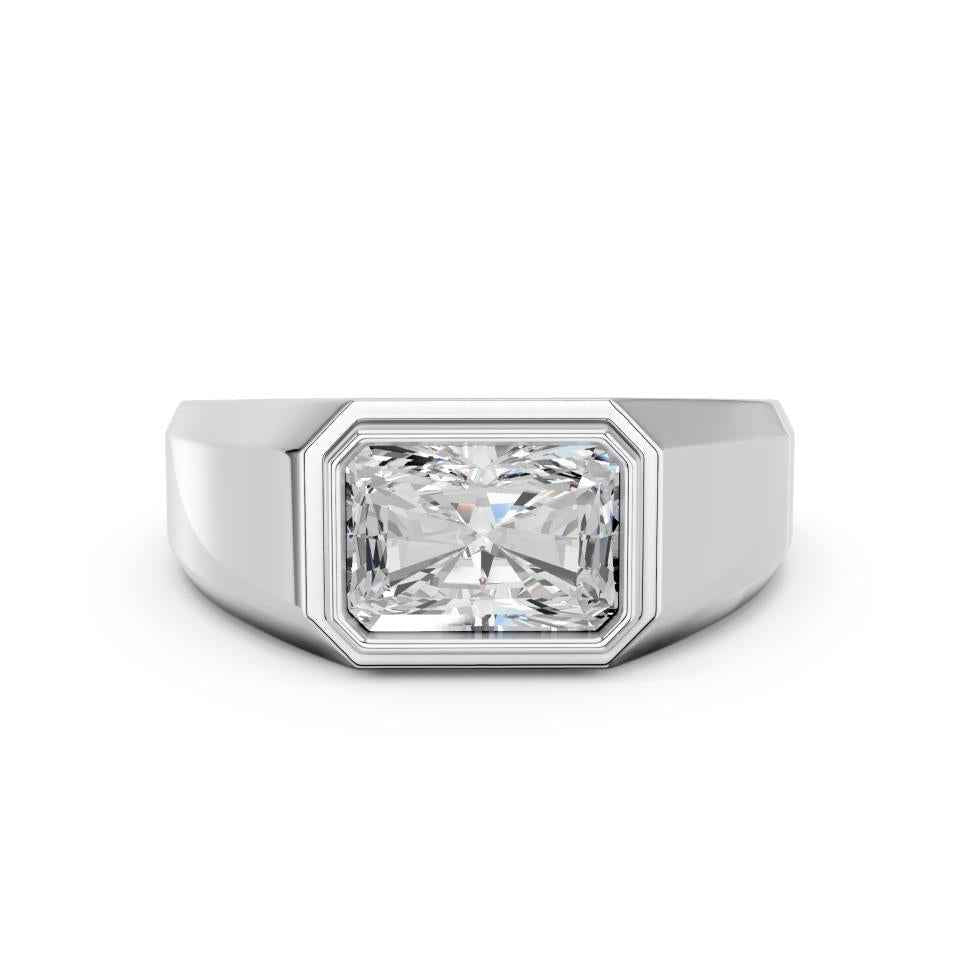 RADIANT E-W MENS BEZEL RING