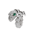 SERPENT EMERALD PAVE LAB DIAMOND RING