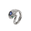 SERPENT SAPPHIRE PAVE LAB DIAMOND RING