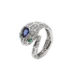 SERPENT SAPPHIRE PAVE LAB DIAMOND RING