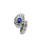 SERPENT SAPPHIRE PAVE LAB DIAMOND RING