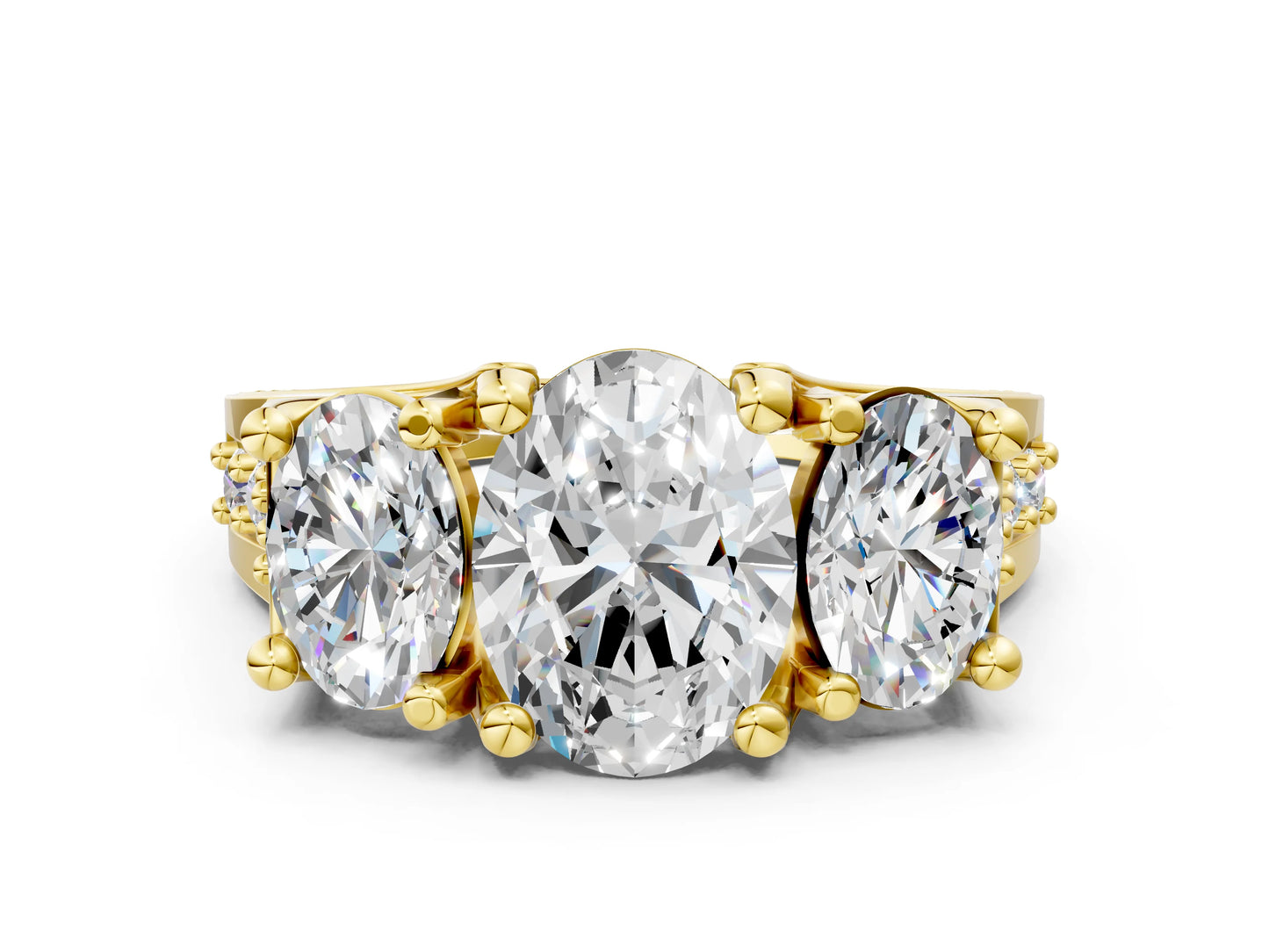 OVAL 3 STONE RING - M&D Signature Jewels