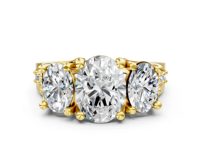 OVAL 3 STONE RING - M&D Signature Jewels