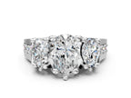 PEAR 3 STONE RING