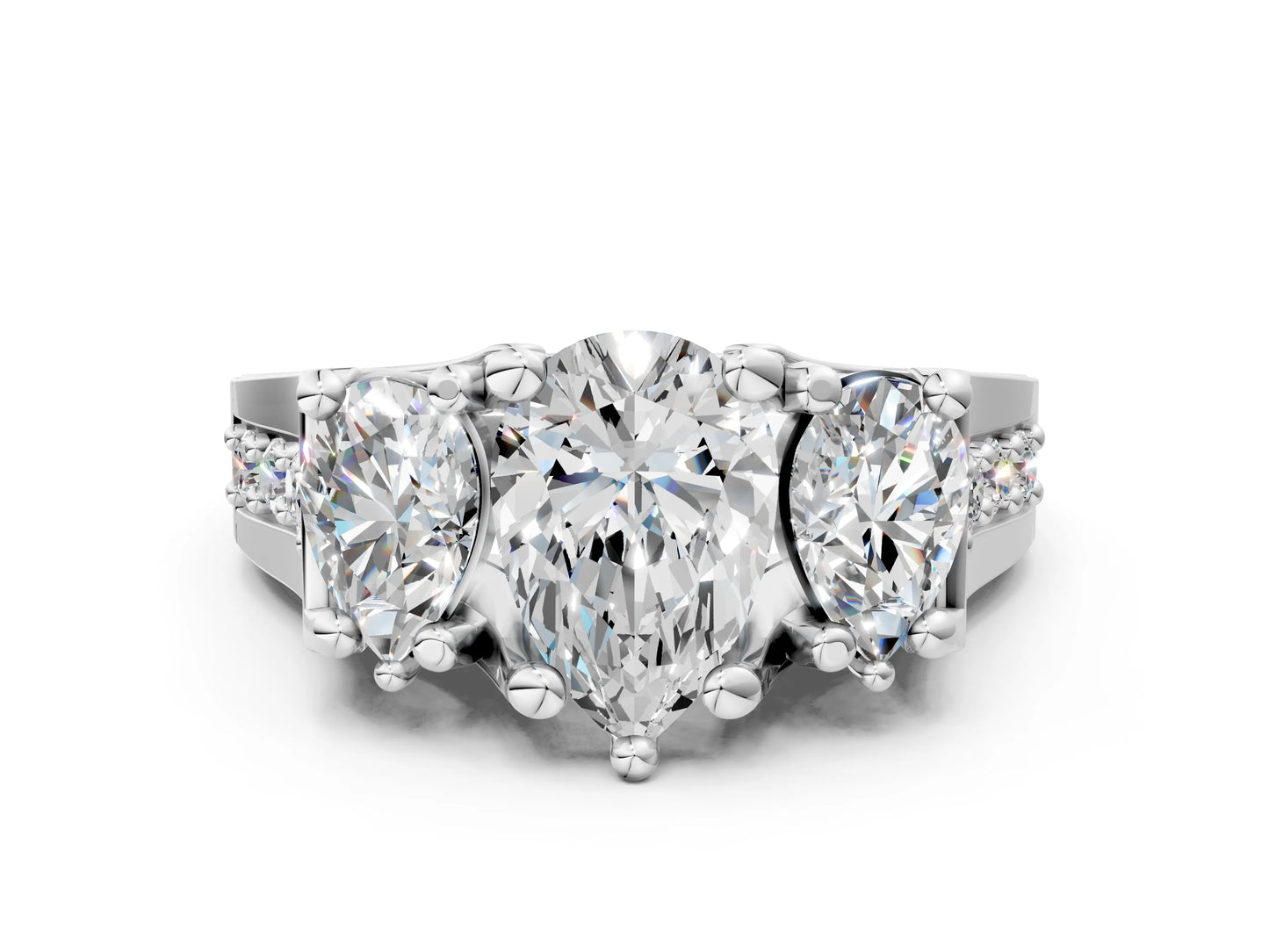 PEAR 3 STONE RING - M&D Signature Jewels