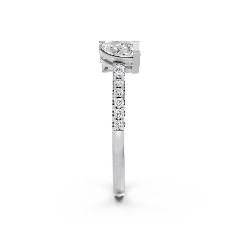 3 STONE MARQUISE PAVE BAND