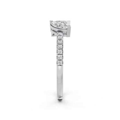 3 STONE MARQUISE PAVE BAND