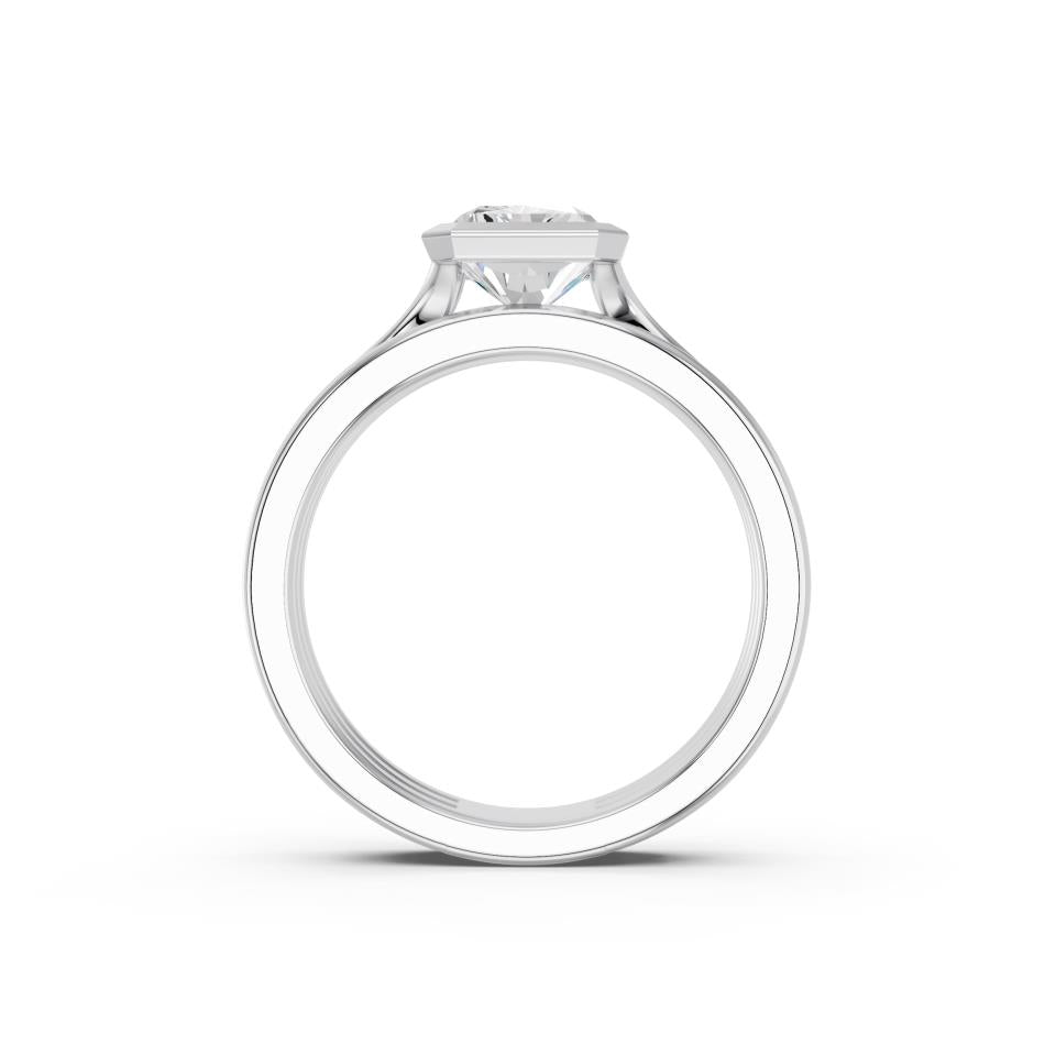 RADIANT BEZEL THREE ROW RING