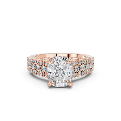 CUSHION FANCY PAVE RING