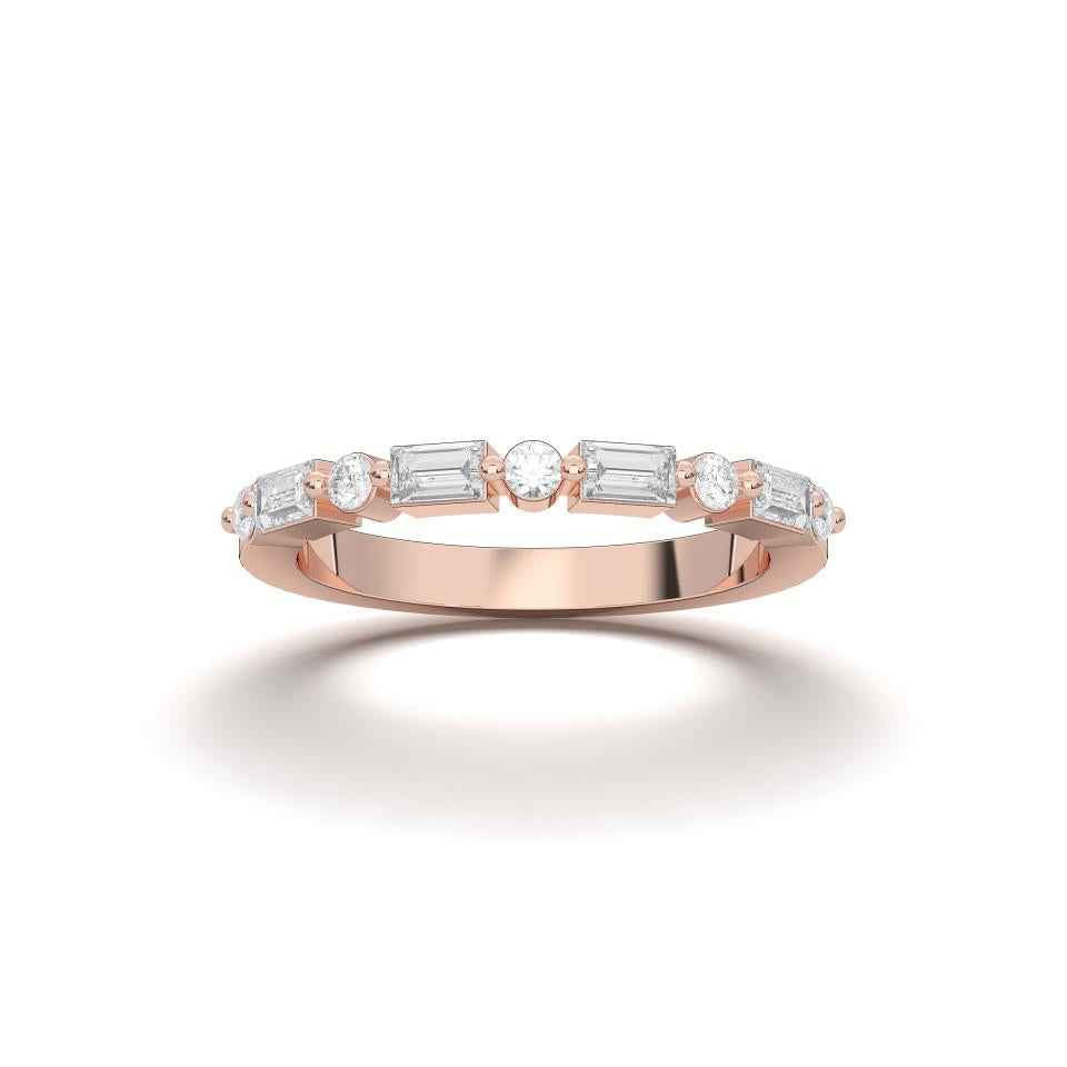 ROUND BAGUETTE WEDDING BAND