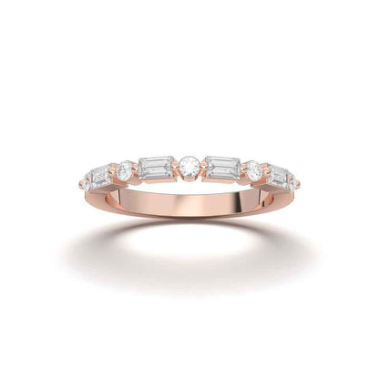 ROUND BAGUETTE WEDDING BAND