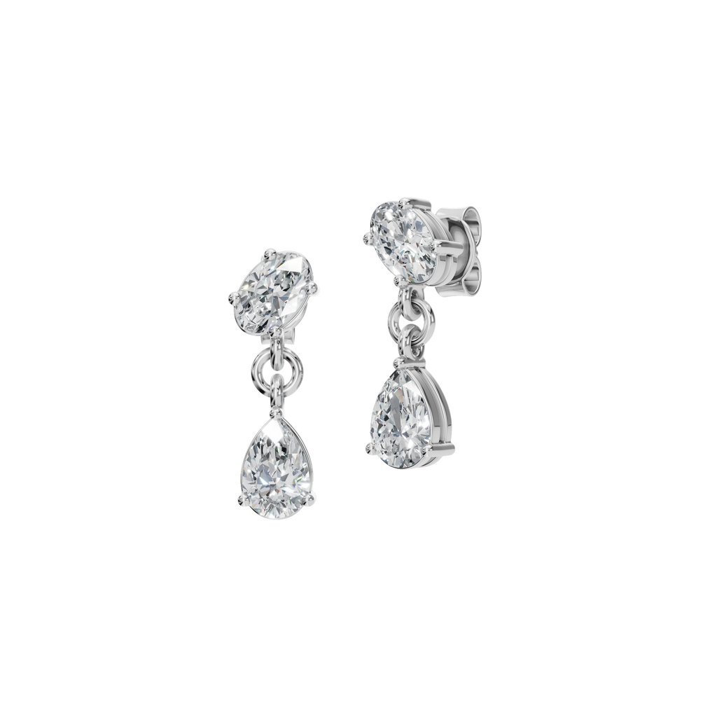 OVAL PEAR DROP EARRING