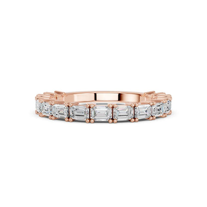 BAGUETTE 3/4 WEDDING BAND
