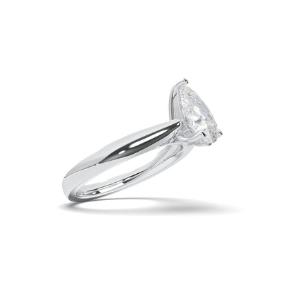 PEAR CATHEDRAL SOLITAIRE RING
