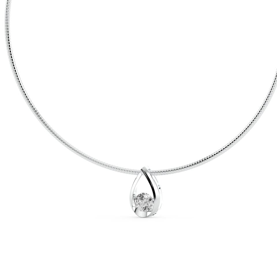 ROUND FANCY SOLITAIRE PENDANT