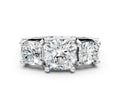 CUSHION 3 STONE RING