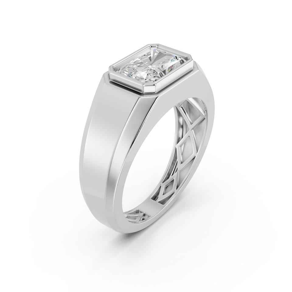 RADIANT E-W MENS BEZEL RING