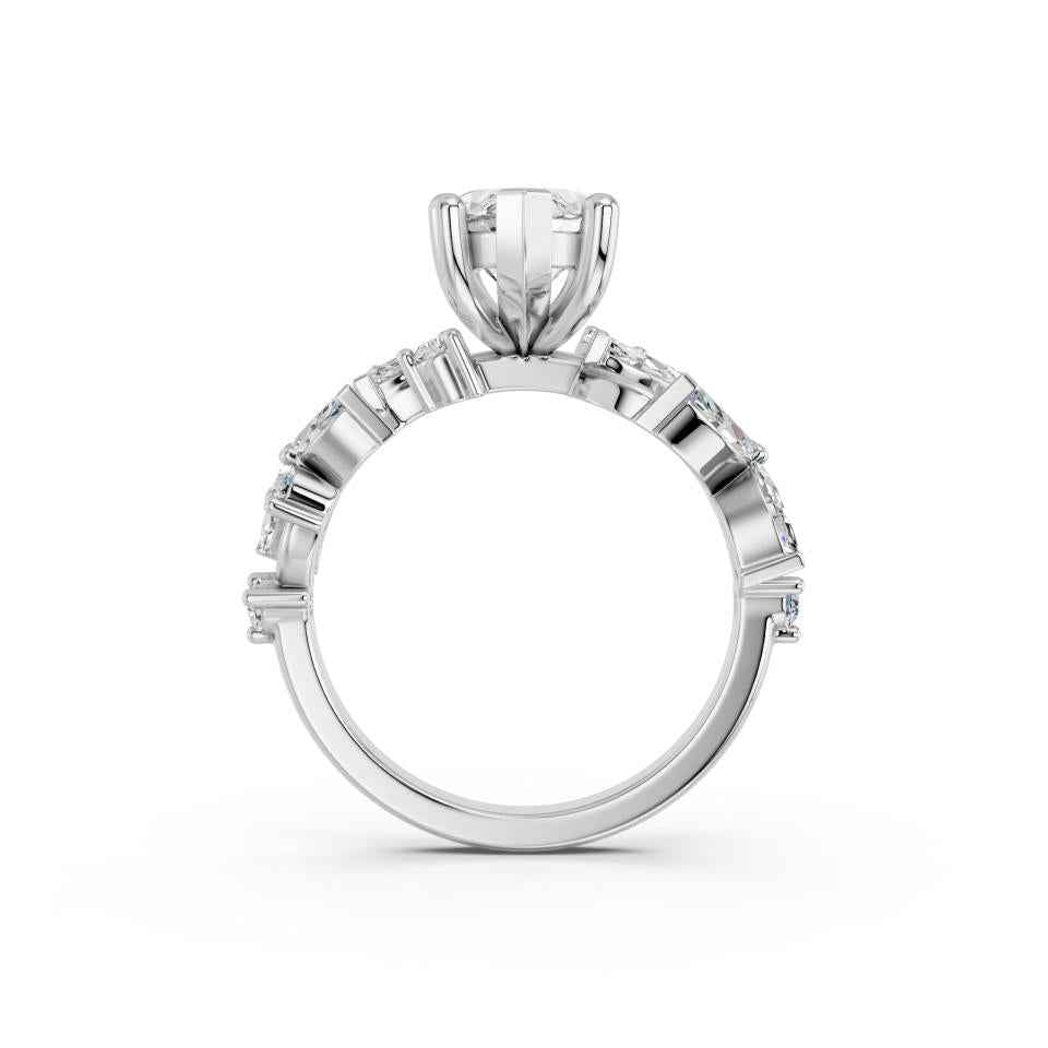 MARQUISE WITH FLORAL SIDE STONES