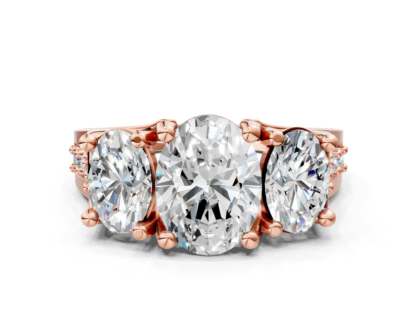 OVAL 3 STONE RING - M&D Signature Jewels