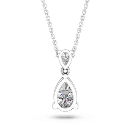 PEAR TWO STONE PENDANT