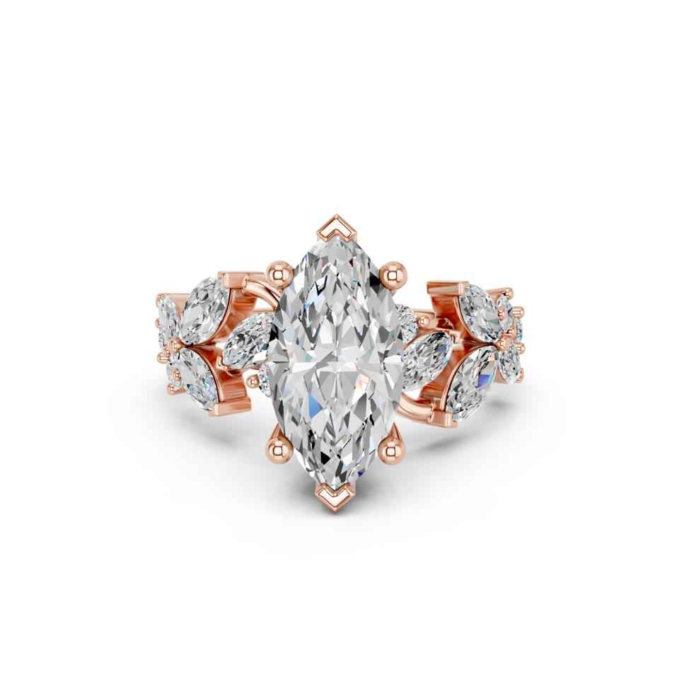 MARQUISE WITH FLORAL SIDE STONES