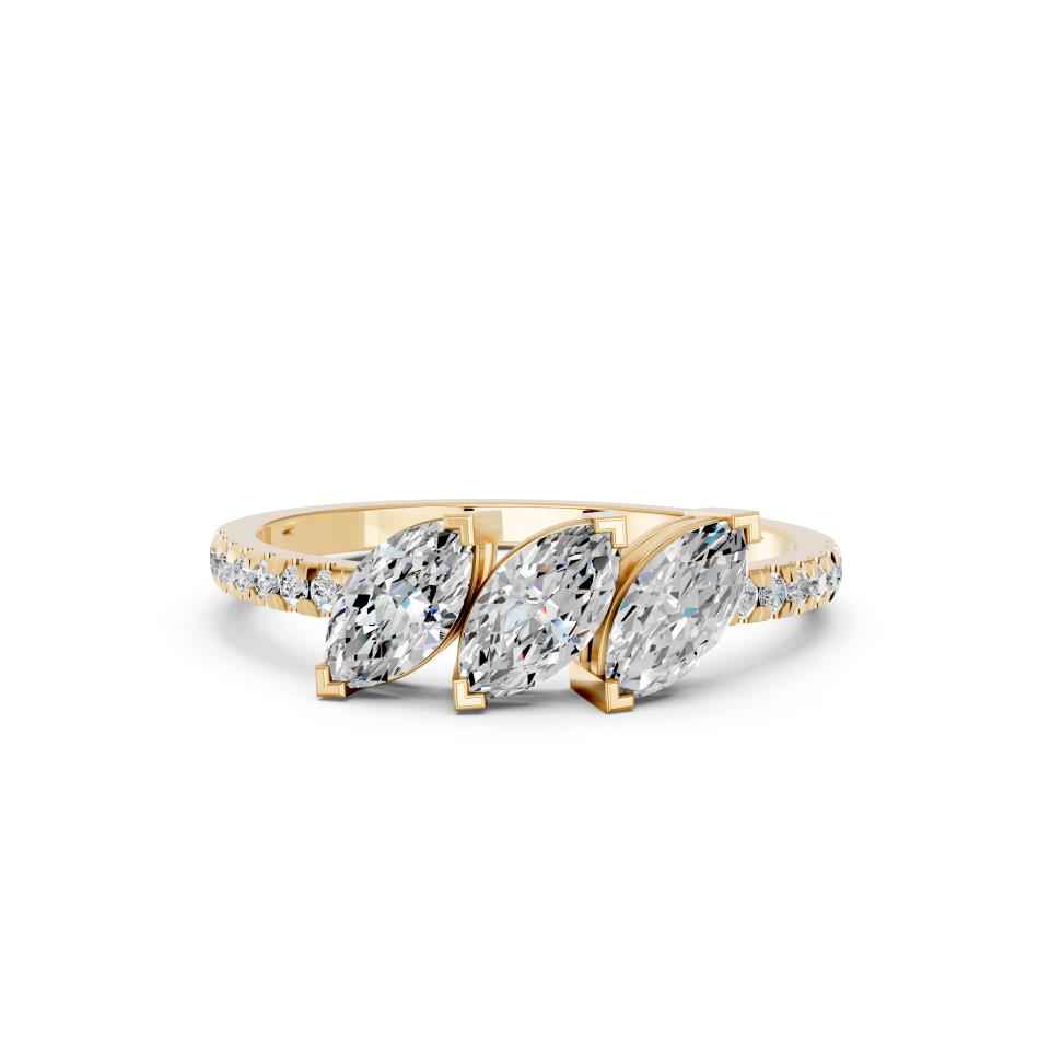 3 STONE MARQUISE PAVE BAND