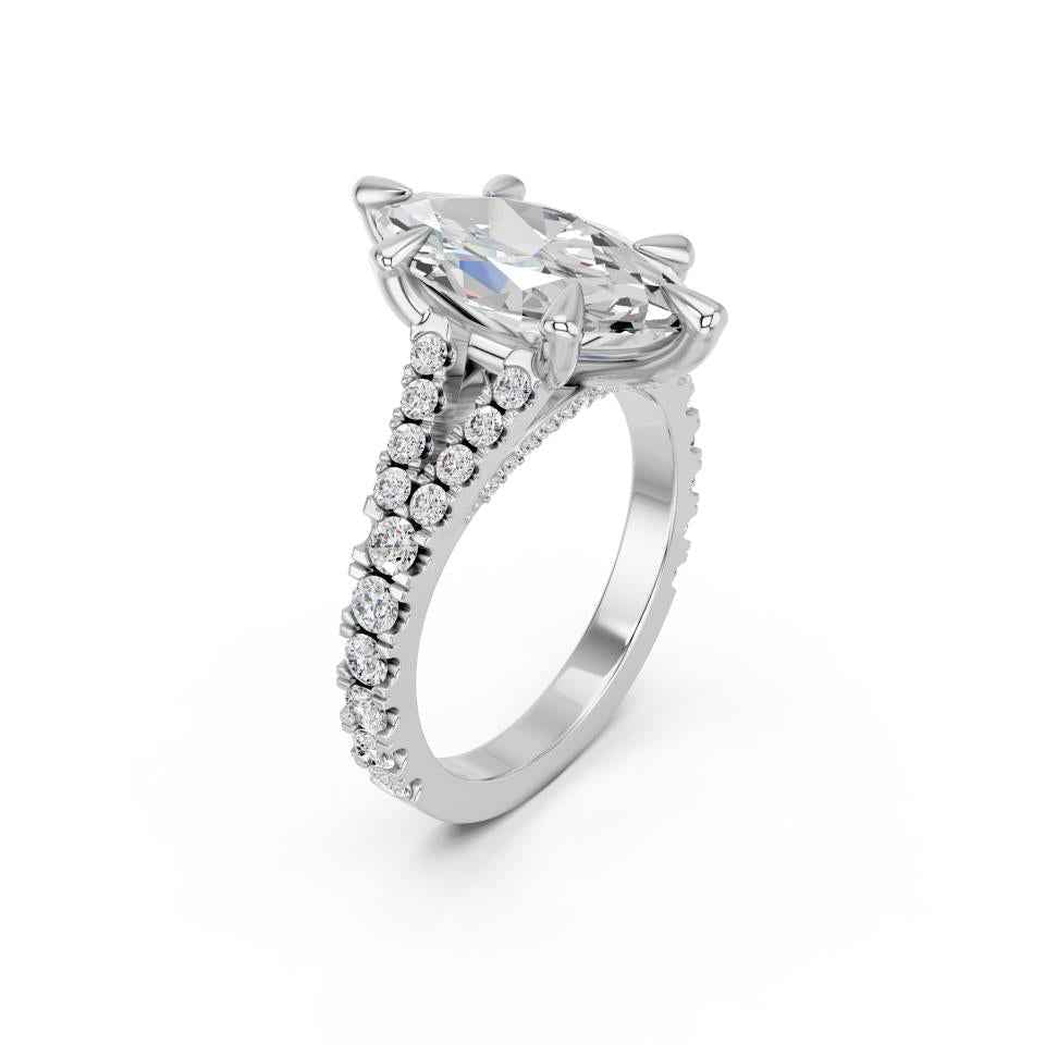 MARQUISE SPLIT SHANK WITH PAVE STONE