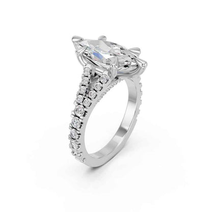 MARQUISE SPLIT SHANK WITH PAVE STONE