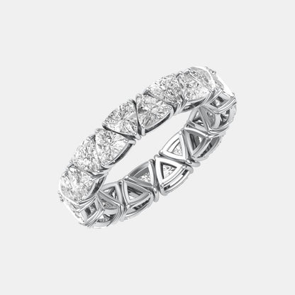 TRIANGLE ETERNITY WEDDING BAND - M&D Signature Jewels