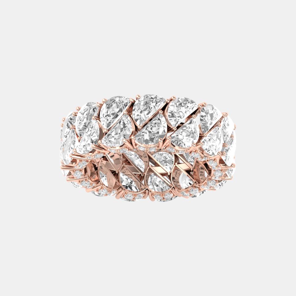HALF MOON ETERNITY WEDDING BAND