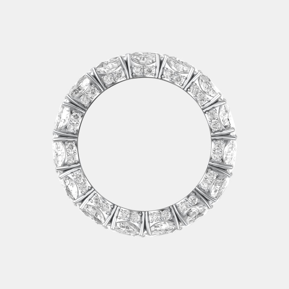 HALF MOON ETERNITY WEDDING BAND