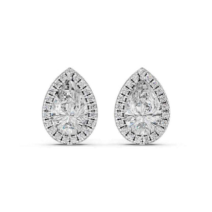 PEAR HALO EARRING
