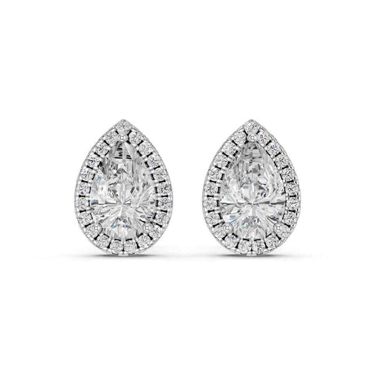 PEAR HALO EARRING
