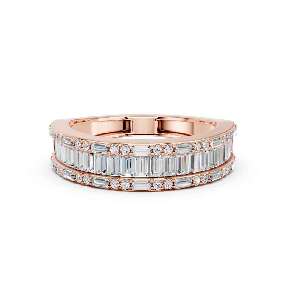 BAGUETTE  CHANNEL SET WEDDING BAND