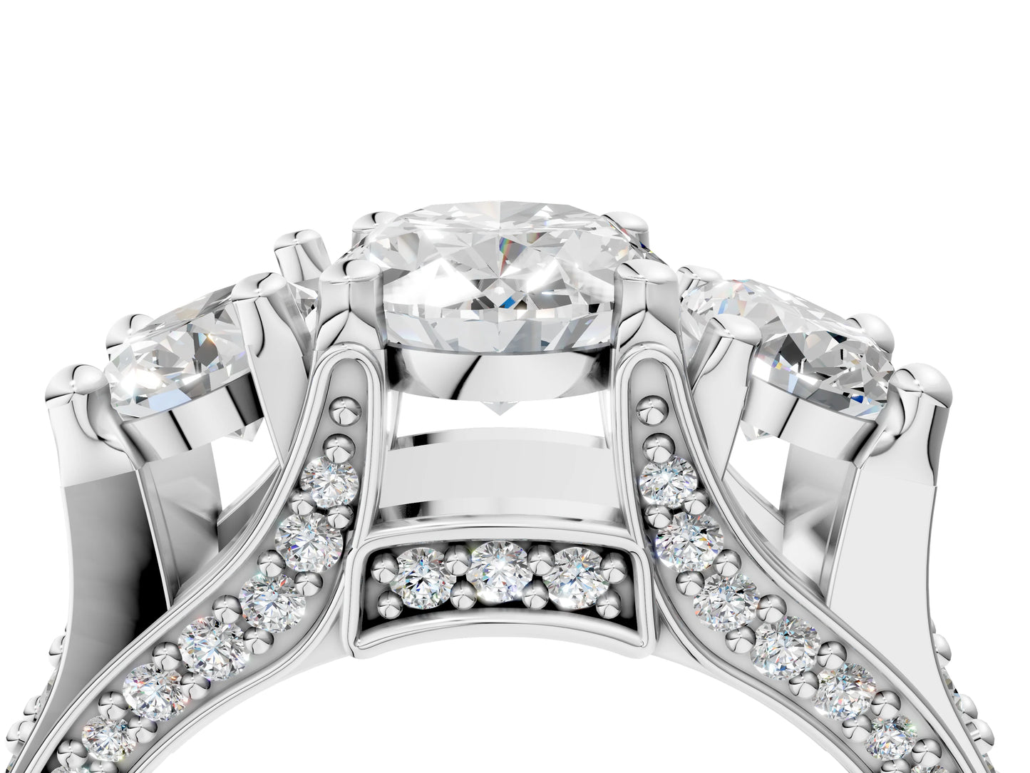 OVAL 3 STONE RING - M&D Signature Jewels