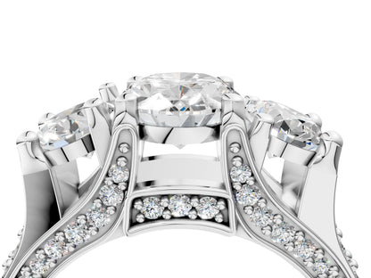 OVAL 3 STONE RING - M&D Signature Jewels