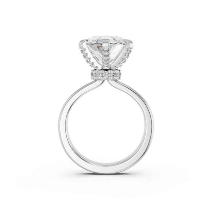 MARQUISE RING WITH FANCY COLLAR HIDDEN HALO