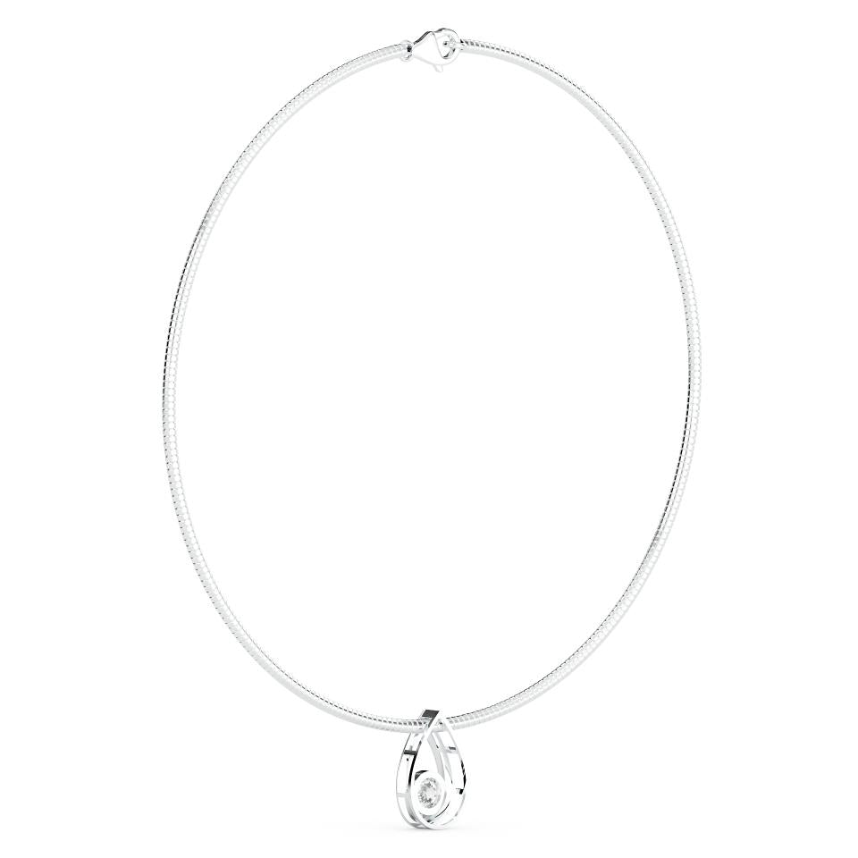 ROUND FANCY SOLITAIRE PENDANT