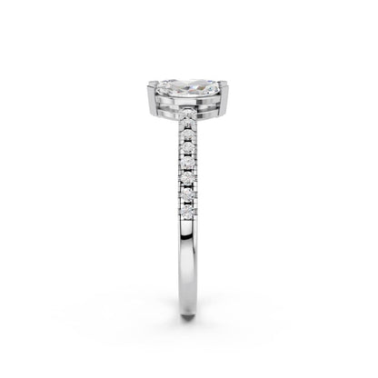 3 STONE MARQUISE PAVE BAND