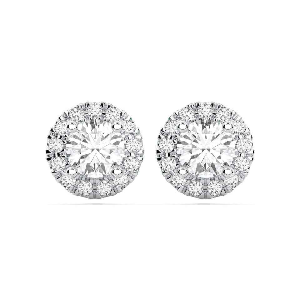 ROUND HALO EARRING