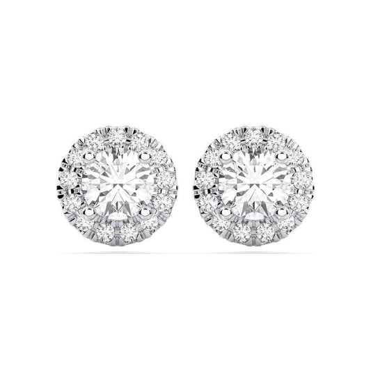 ROUND HALO EARRING