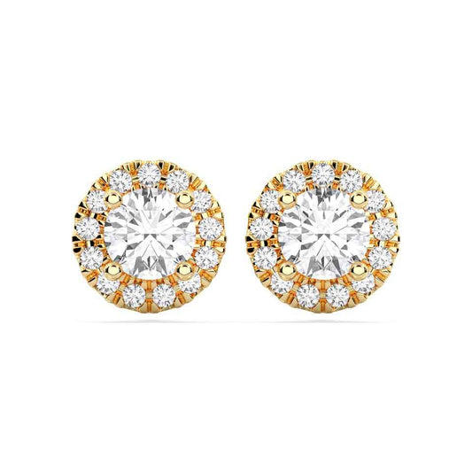 ROUND HALO EARRING