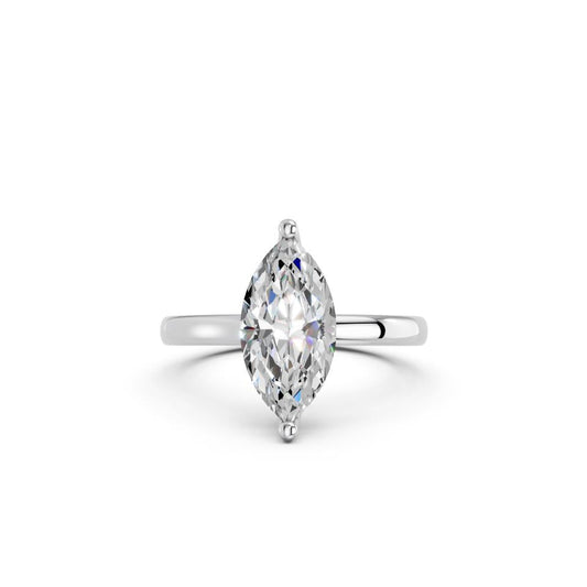 MARQUISE RING WITH HIDDEN HALO